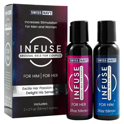 Swiss Navy Infuse Arousal Gels for Couple Play 2x59ml